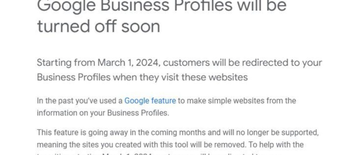 Google is Shutting Down Websites